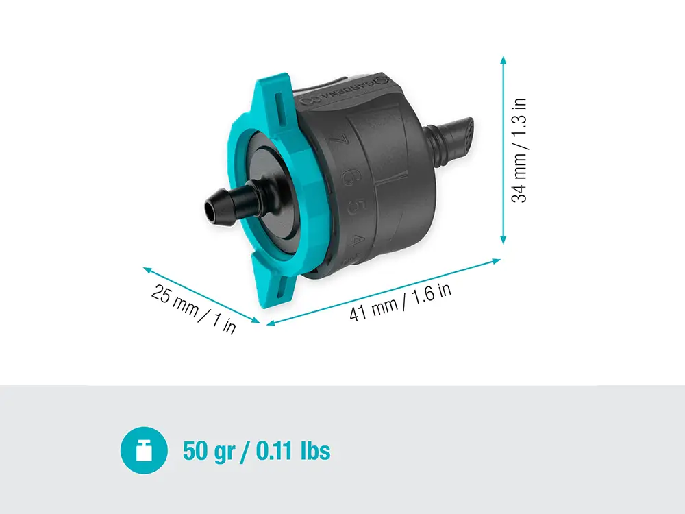 水量圧調整ドリップヘッド4.6-13mm 5個入
