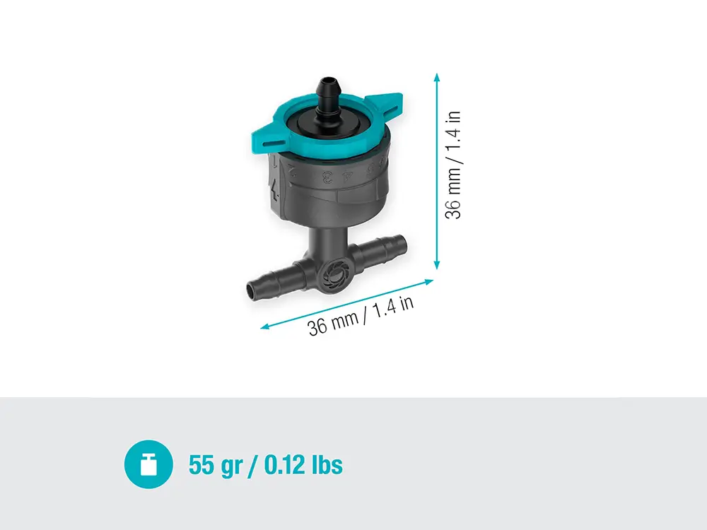 T型 水量圧調整ドリップヘッド4.6mm