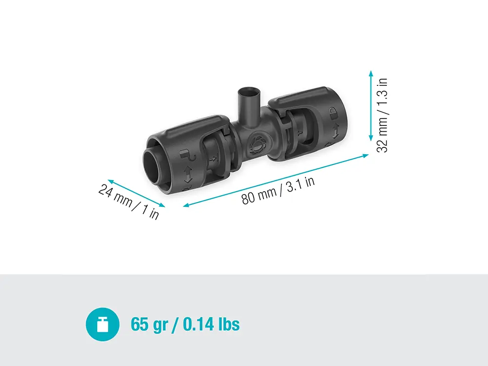 T型コネクタ スプリンクラーヘッド差し込み用13mm5個入